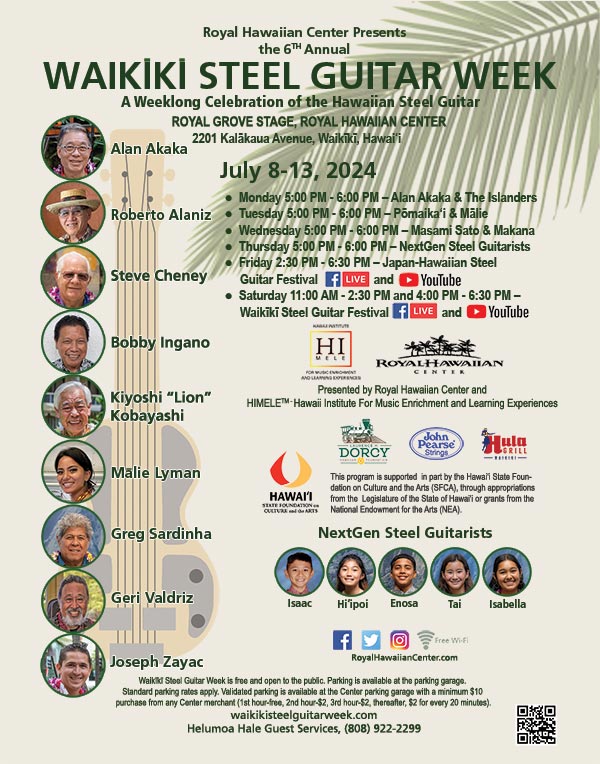 2024 Waikīkī Steel Guitar Week Poster